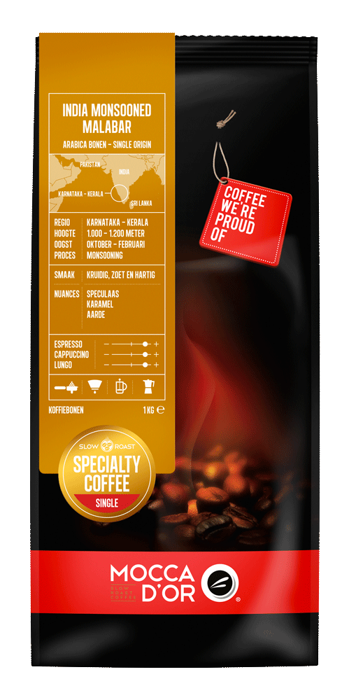 India Monsooned Malabar Mocca d’or Espresso koffiebonen